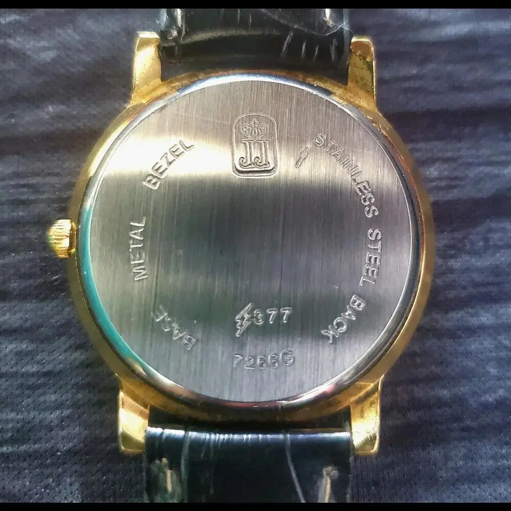 Rare‎ 1970s Jules Jurgensen Men’s 377 Gold Diamond Dial Watch